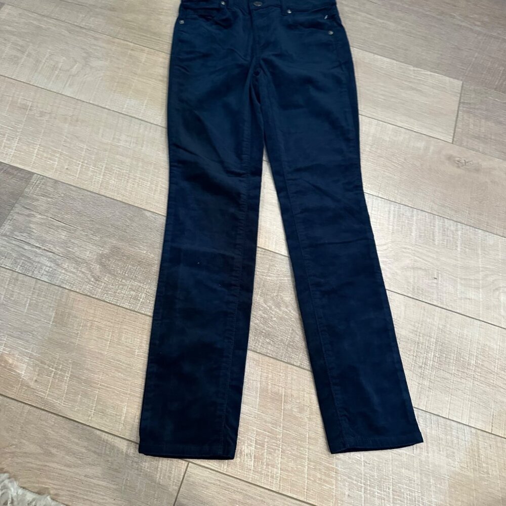 LOFT VELVET WOMENS BLUE PANTS NEW 24 SKINNY 00